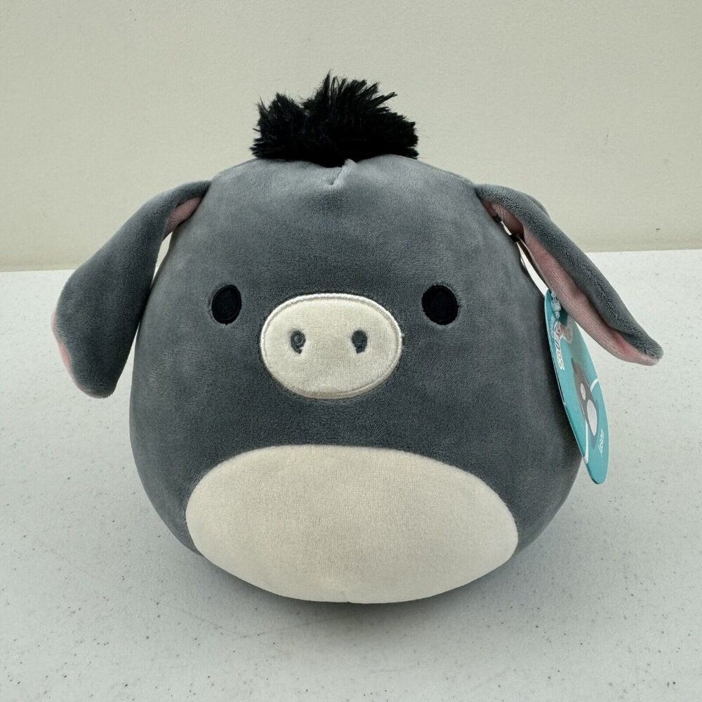 Squishmallows JASON the Grey Donkey Plush 7.5" 8” Black Mane Farm Squad Animal